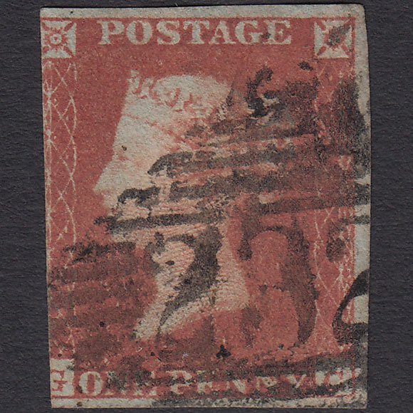 GB QV 1841 1d Red-brown (Plate 104) SG8-B1(1) GC GU Galway 232