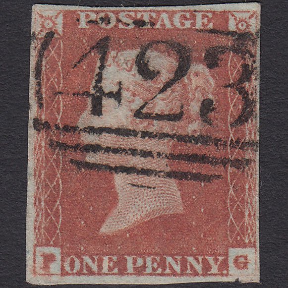 GB QV 1841 1d Red-brown (Plate 79) SG8-B1(1) PG GU 4M Kirby Lonsdale 423