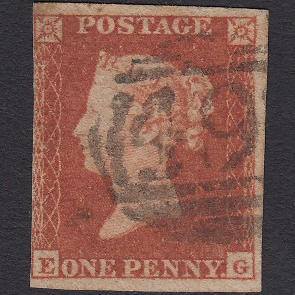 GB QV 1841 1d Red-brown (Plate 135) SG8-B2(1) EG GU nr 4 Margins