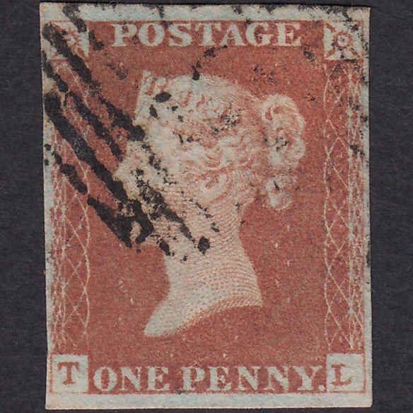 GB QV 1841 1d Red-brown (Plate 64) SG8-B1(1) TL FU Missing Imprimatur 4M