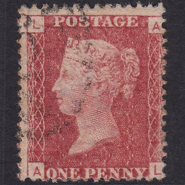 GB QV 1864 1d Lake-red (Plate 127) SG44-G1(2) AL GU Light Cancel