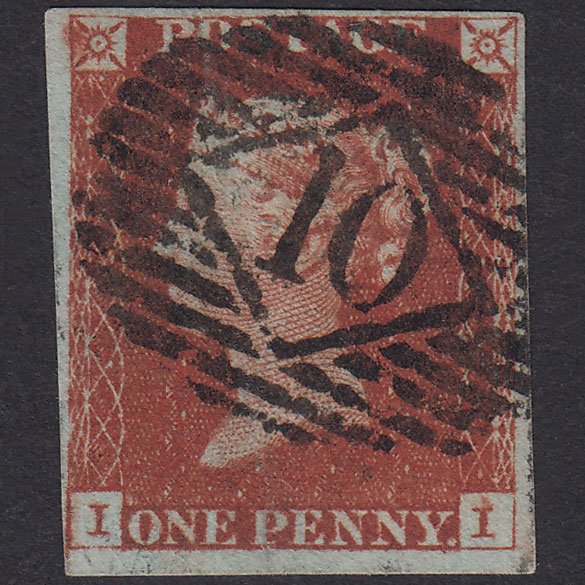 GB QV 1841 1d Plate 53 SG8-B1(1) Constant Variety II FU 4M London Is 10