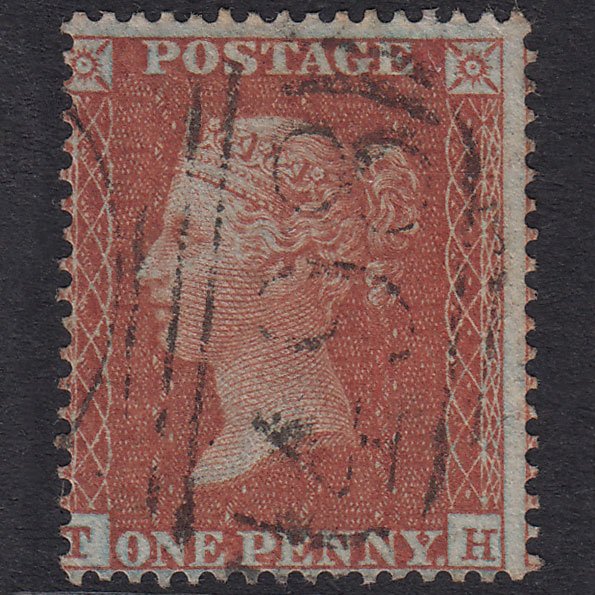 GB QV 1855 1d Red-Brown Plate 1 SG21-C4(1) TH GU Manchester 498