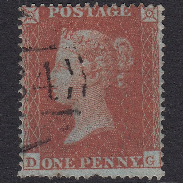 GB QV 1854 1d Red-Brown Plate 178 SG17-C1(1) DG GU Light Cancel