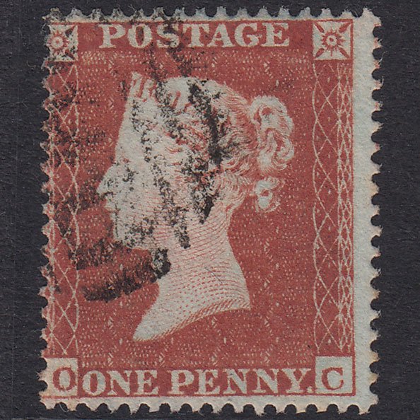 GB QV 1854 1d Red-Brown Plate 194 SG17-C1(1) OC FU
