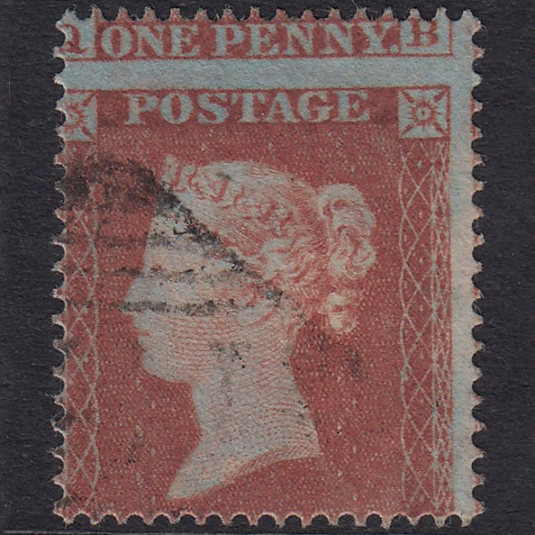 GB QV 1854 1d Red-Brown Plate 164 SG17-C1(1) QB VFU Ireland Huge Misperf