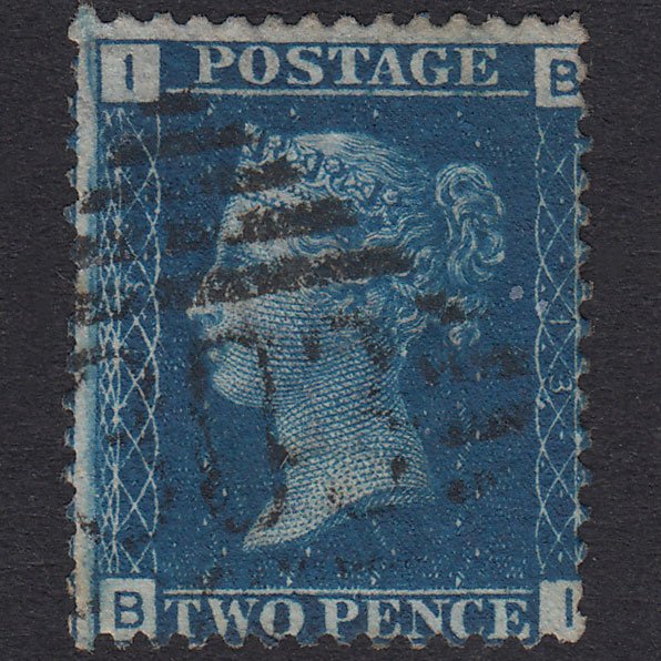 GB QV 1869 2d Blue Plate 13 SG46-G3 BI GU Limerick 303