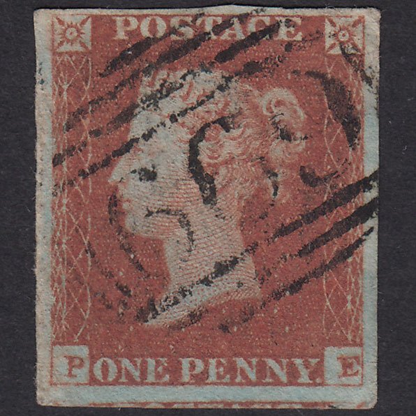 GB QV 1841 1d Red-Brown Plate 84 SG8-B1(1) PE FU 4M Saffron Walden 669