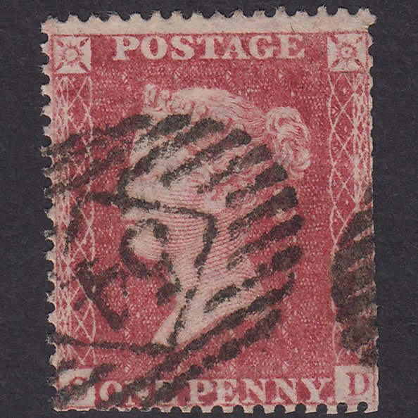 GB QV 1857 1d Rose-Red Plate 27 SG36-C11 SD PU London IS 54
