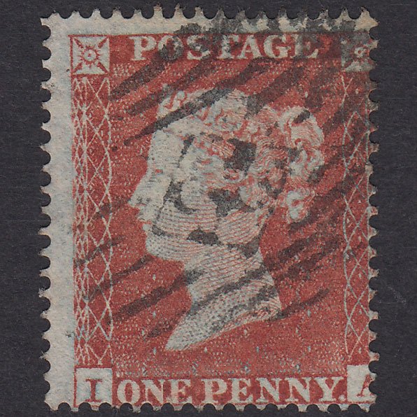 GB QV 1854 1d Red-Brown Plate 172 SG17-C1(1) IA FU London IS 26