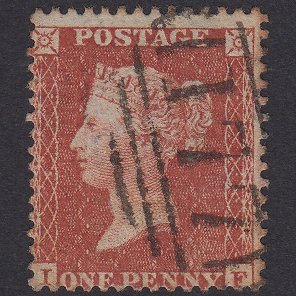 GB QV 1855 1d Red-Brown Plate 4 SGC6(1) IG GU Cheltenham 177