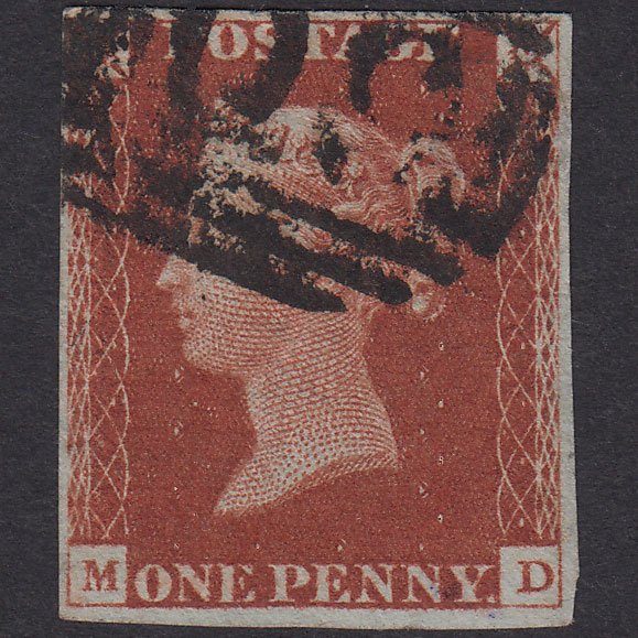 GB QV 1841 1d Deep Red-Brown Plate 58 SG10-B1(4)-BS47 MD FU