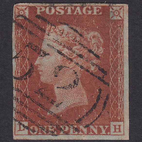 GB QV 1841 1d Red-Brown Plate 46 SG8-B1(1)-BS35b LH GU 4M Basingstoke 52