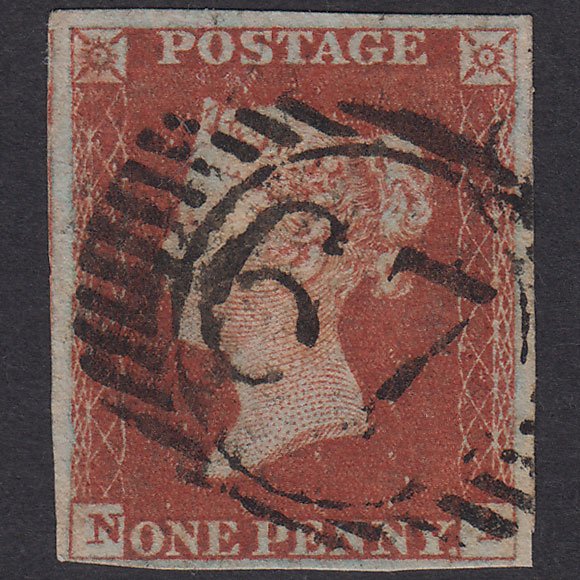 GB QV 1841 1d Red-Brown Plate 46 SG8-B1(1)-BS35 NI FU 4M London D&S 67