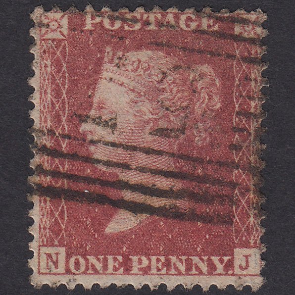 GB QV 1857 1d Deep Rose-Red Plate 48 SG41-C10(2) NJ FU Brechin 57