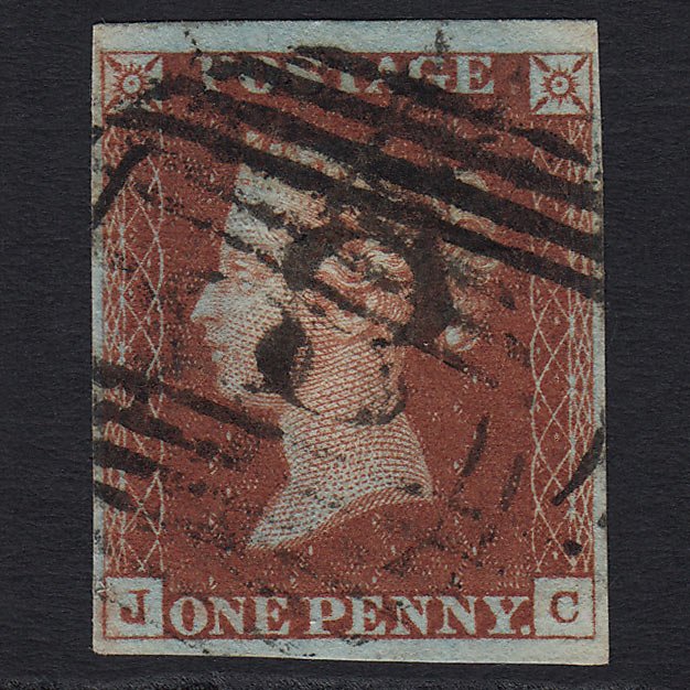 GB QV 1841 1d Red-brown (Plate 41) (SG8) 'JC' GU Alnwick (8) 4 Margins