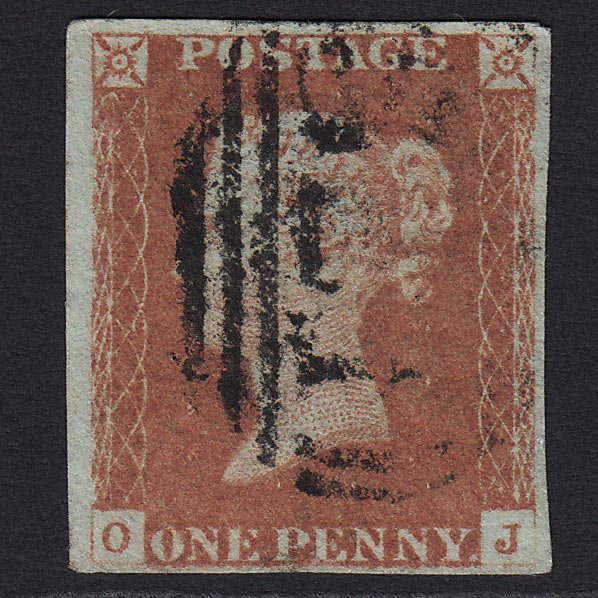 GB QV 1841 1d Red-brown (Plate 71) (SG8) 'OJ' GU 4 Margins
