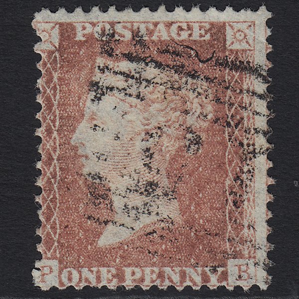 GB QV 1857 1d Rose-red (Plate 44) SG40-C10(1) PB GU in Scotland