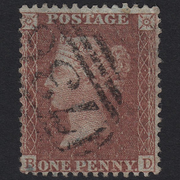 GB QV 1856 1d Red-brown (Plate 29) SG29-C8(1) BD GU Stockton 736