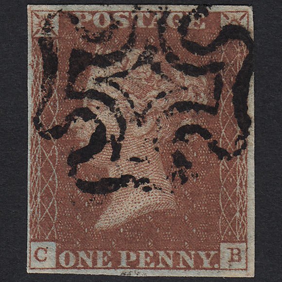 GB QV 1841 1d Red-brown (Plate 34) SG8-B1(1) CB FU 4M Imperf Maltese X