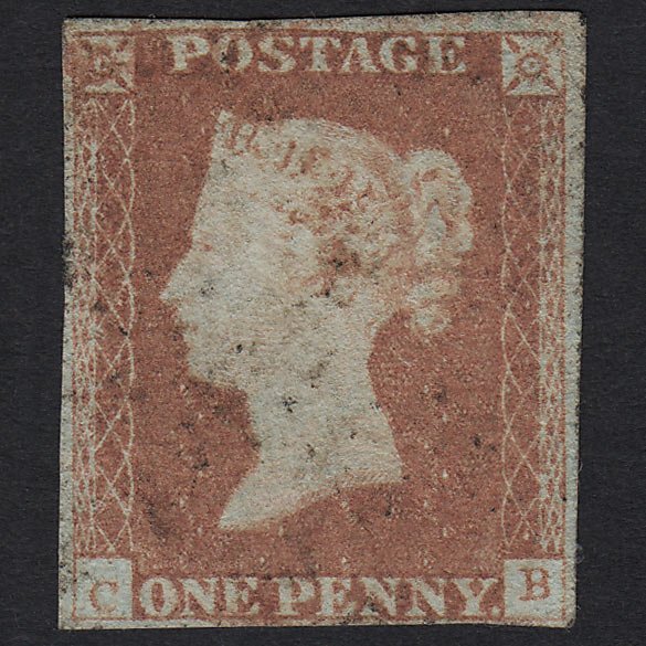 GB QV 1841 1d Red-brown (Plate 76) SG8-B1(1) CB GU Light Cancel 4M Imperf
