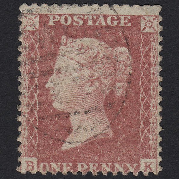 GB QV 1857 1d Rose-red (Plate 62) SG40-C10(1) BK FU in London