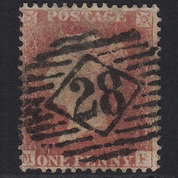 GB QV 1857 1d Rose-red (Plate 43) SG40-C10(1) MF GU London No.28