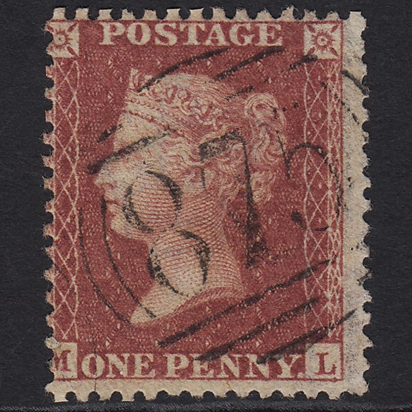 GB QV 1857 1d Deep Rose-red (Plate 43) SG41-C10(4) ML FU Whitby 875