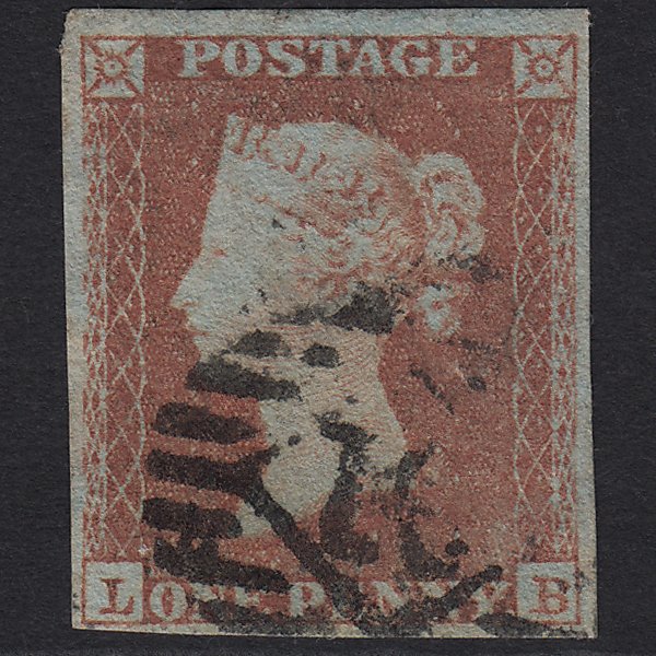 GB QV 1841 1d Red-brown (Plate 161) SG8-B2(1) LB FU in London 4 Margins