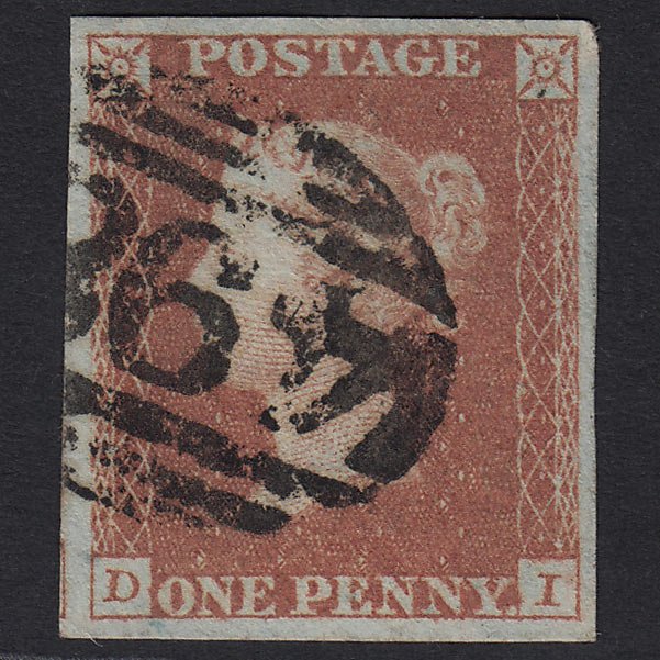 GB QV 1841 1d Red-brown (Plate 98) SG8-B1(1) DI FU Manchester 498 4 Margins