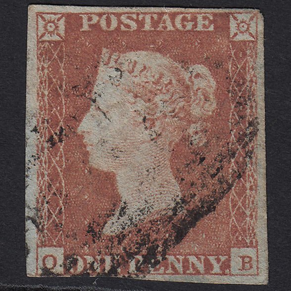GB QV 1841 1d Red-brown (Plate 95) SG8-B1(1) OB GU 4 Margins