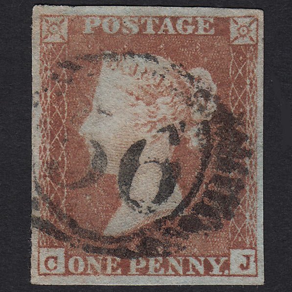GB QV 1841 1d Red-brown (Plate 92) SG8-B1(1) CJ FU London D&S 56 4 Margins