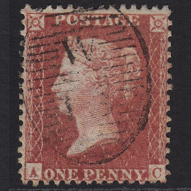 GB QV 1857 1d Rose-red (Plate 42) SG40-C10(1) AC GU London Missing Imprimatur