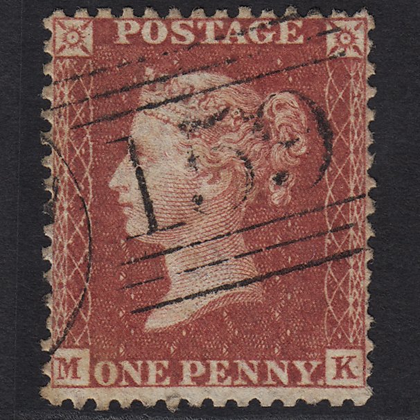 GB QV 1857 1d Rose-red (Plate 43) SG40-C10(1) MK GU Glasgow 159