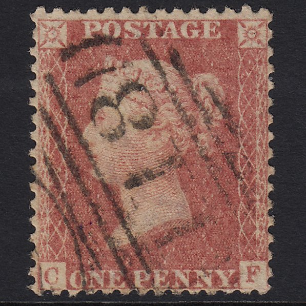 GB QV 1857 1d Rose-red (Plate 34) SG40-C10(1) CF FU Brentwood 118