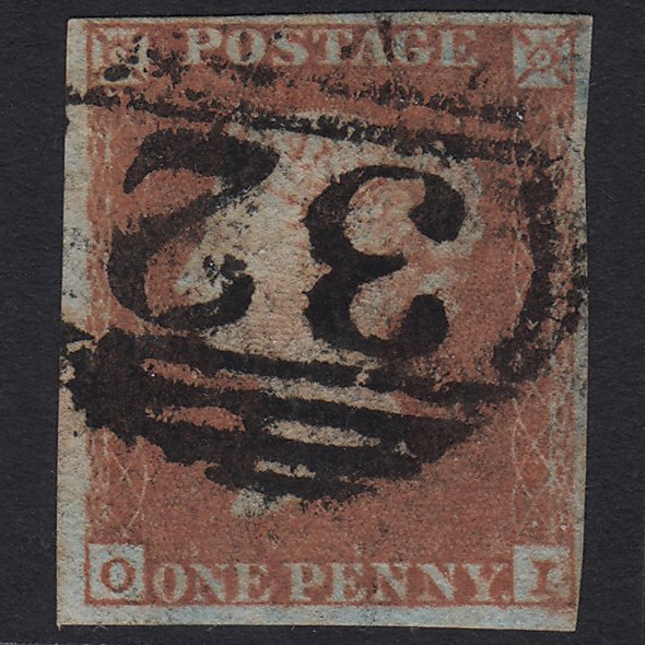 GB QV 1841 1d (Plate 91) SG8-B1(1) OI GU 4 Margins Ashton-under-lyme 32
