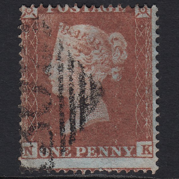 GB QV 1854 1d Red-brown Plate R1 SG17-C1(1) NK FU Ireland Misperf