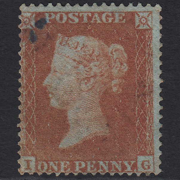 GB QV 1854 1d Red-brown (Plate 180) SG17-C1(1) IG FU Light Cancel