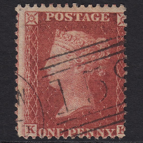 GB QV 1861 1d Rose-red Plate R16 SGC13(3) KK GU Glasgow 159 Misperf