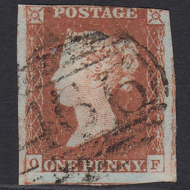 GB QV 1841 1d Red-brown (Plate 62) SG8-B1(1) OF GU Liverpool 466