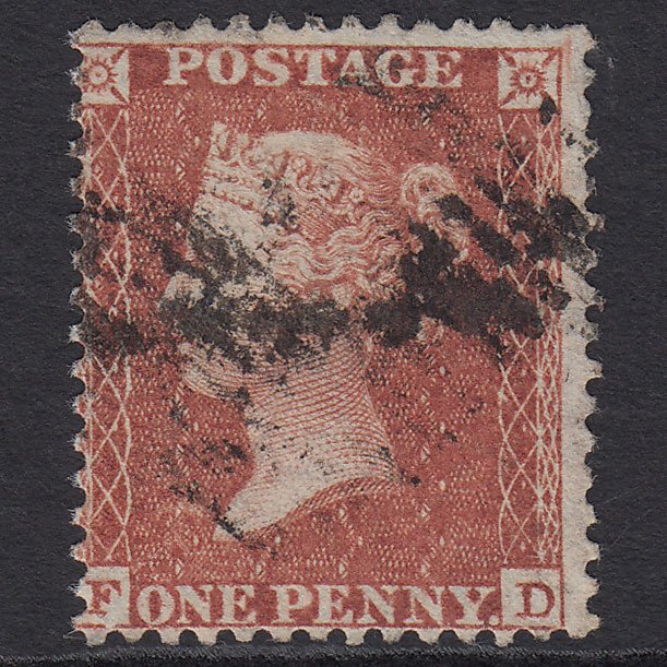 GB QV 1855 1d Red-brown (Plate 12) SG24-C3(1) FD GU