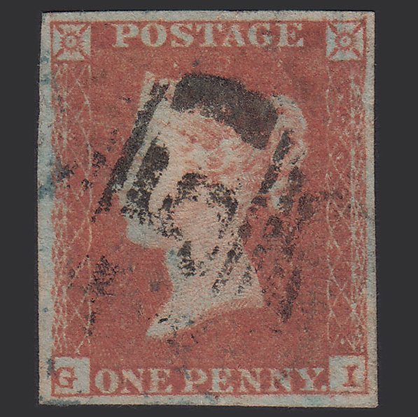 GB QV 1841 1d Red-brown (Plate 91) SG8-B1(1) GI GU 4 Good Margins