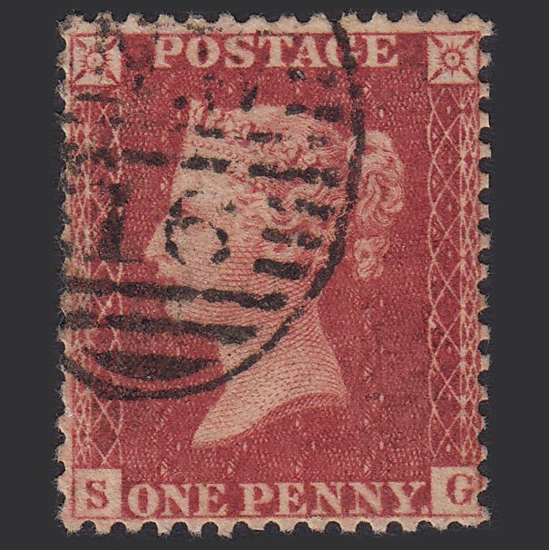 GB QV 1857 1d (Plate 36) SG41-C10(4) SG GU London D&S Cancel Well Centred