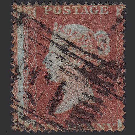 GB QV 1854 1d (Plate 186) SG17-C1(1) AK GU Missing Imprimatur Scotland Misperf
