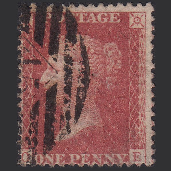 GB QV 1857 1d Rose-red (Plate 48) SG40-C10(1) OE GU London IS 45 Misperf