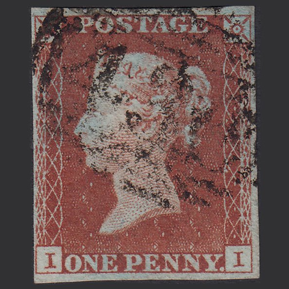 GB QV 1841 1d Red-brown (Plate 51) SG8-B1(1) II FU 4 Margins