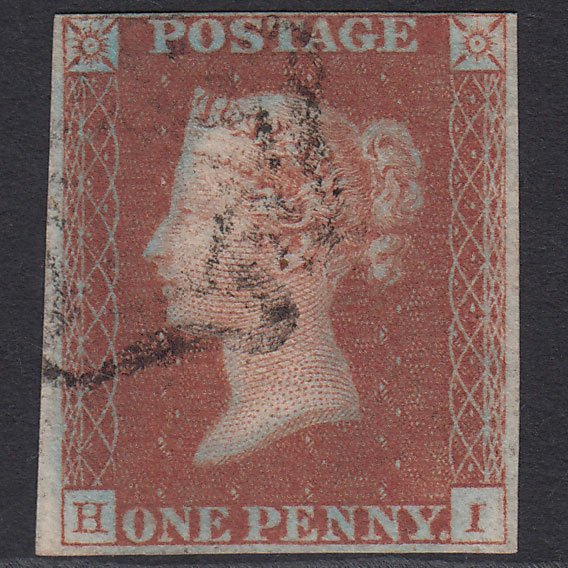 GB QV 1841 1d Red-brown (Plate 20) SG8-B1(1) HI FU 4 Margins Maltese Cross