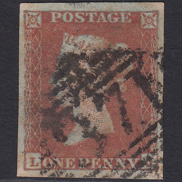 GB QV 1841 1d Red-brown (Plate 122) SG8-B1(1) LJ GU Parsonstown 371