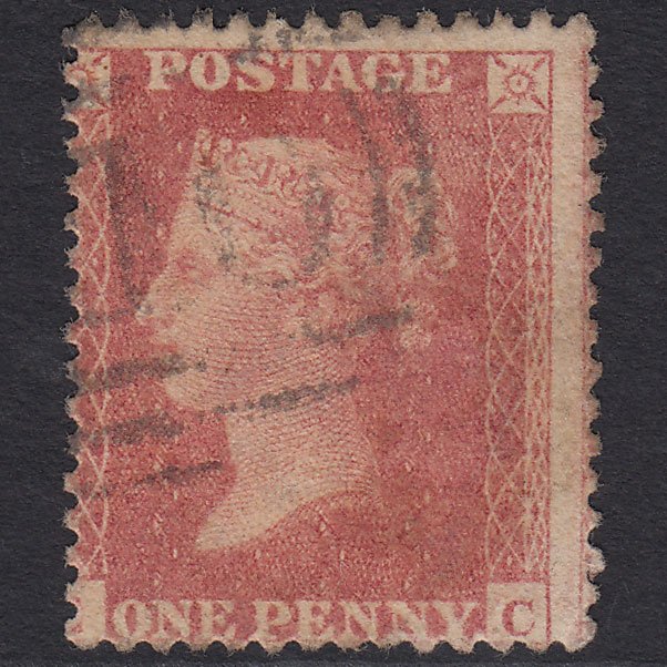 GB QV 1861 1d Pale Rose-red Plate R15 SGC13(2) EC FU Misperf