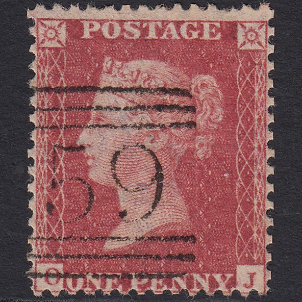 GB QV 1857 1d Rose-red (Plate 43) SG40-C10(1) OJ GU Glasgow 159